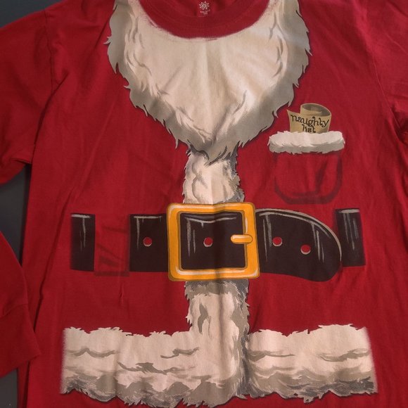 Long Sleeve Santa Costume T-Shirt. No Signs of Wear. No Stains. Unisex 2X. - Picture 3 of 4